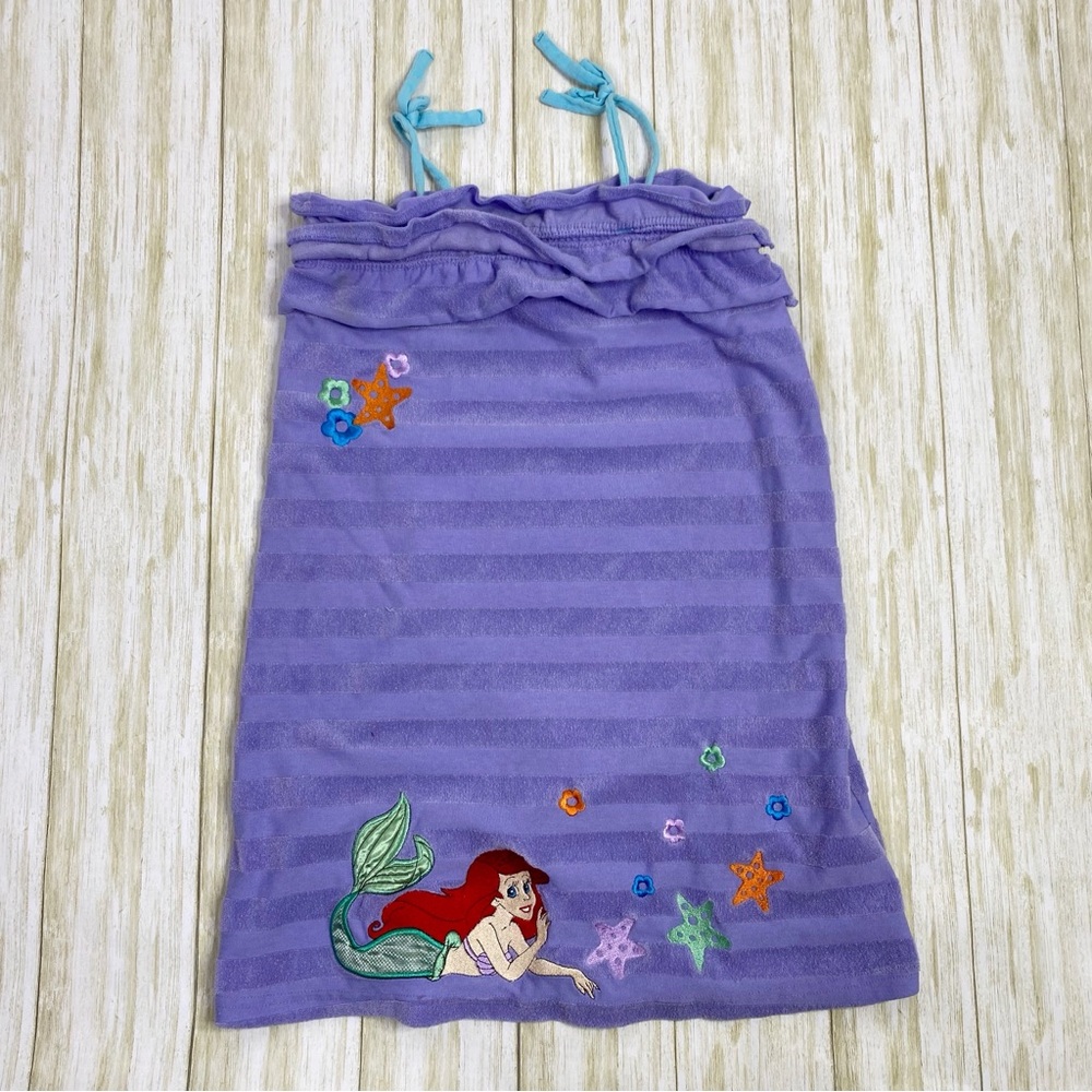 Vintage Disney Store Purple Ariel Little Mermaid Terrycloth Swim Coverup